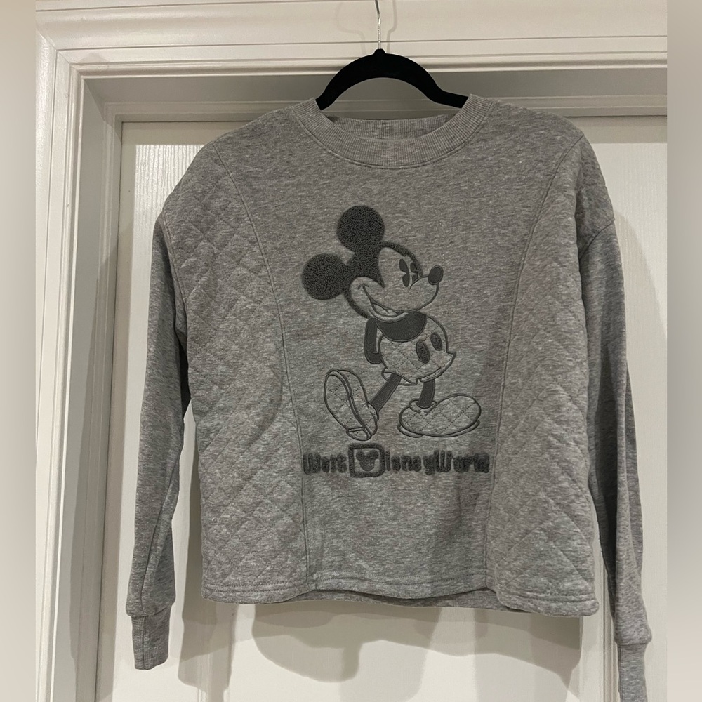 Disney park Mickey Mouse, Walt Disney World, gray sweatshirt